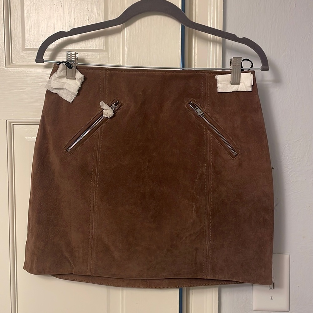 Blank NYC Brown Suede Skirt NWT